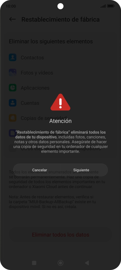 Pulsa Siguiente.