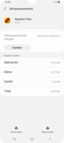 Pulsa Borrar caché.
