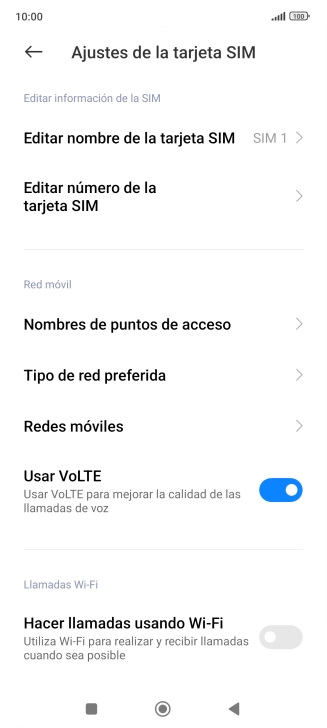 Pulsa Tipo de red preferida.