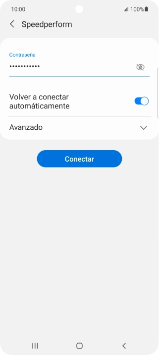 Introduce la contraseña de la red wifi y pulsa Conectar.