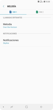 Pulsa la tarjeta SIM deseada.