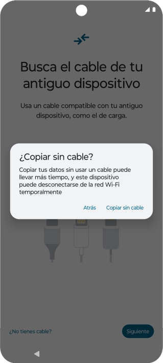 Pulsa Copiar sin cable.