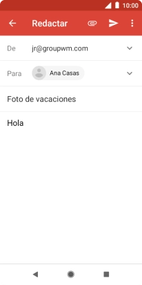 Pulsa el icono de anexos.