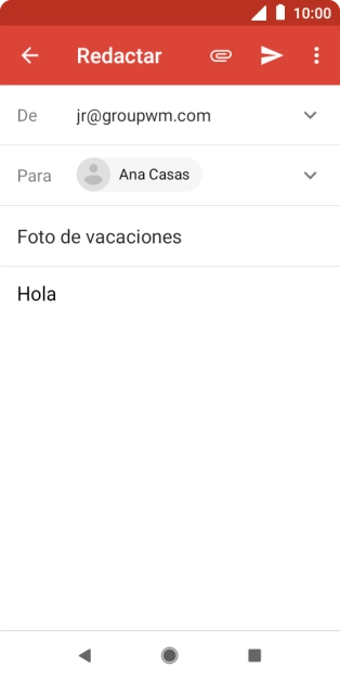 Pulsa el icono de anexos.
