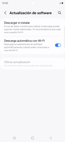 Pulsa Descargar e instalar. Si hay una versión de software nueva disponible, aparecerá ahora en la pantalla. Sigue las indicaciones de la pantalla para actualizar el software del teléfono.