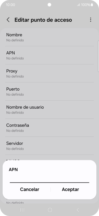 Introduce airtelwap.es y pulsa Aceptar.