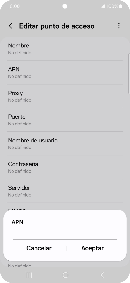 Introduce airtelwap.es y pulsa Aceptar.