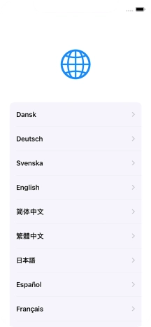 Pulsa el idioma deseado.