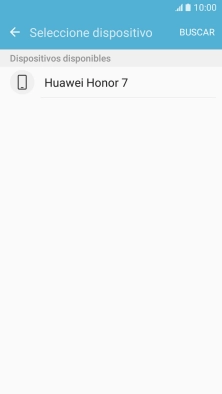 Pulsa el dispositivo Bluetooth deseado y espera un momento mientras se transfiere el archivo.