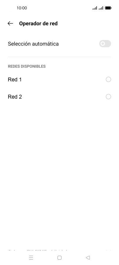 Pulsa la red deseada.