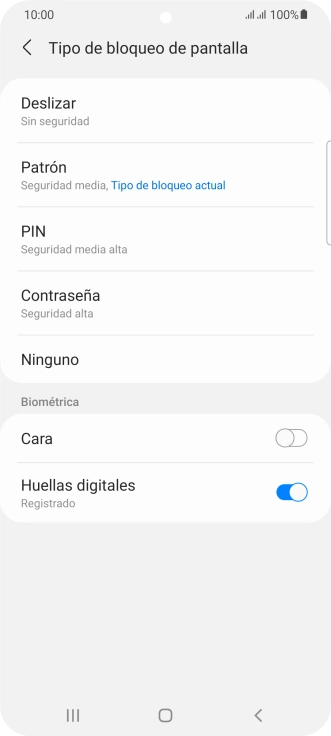 Pulsa Ninguno.