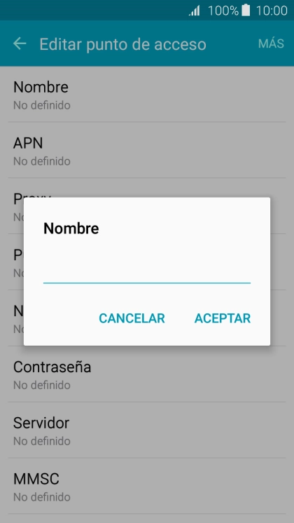 Introduce Vodafone Internet y pulsa ACEPTAR.