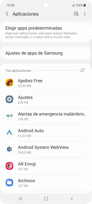 Pulsa la app deseada.