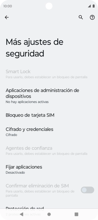 Pulsa Bloqueo de tarjeta SIM.
