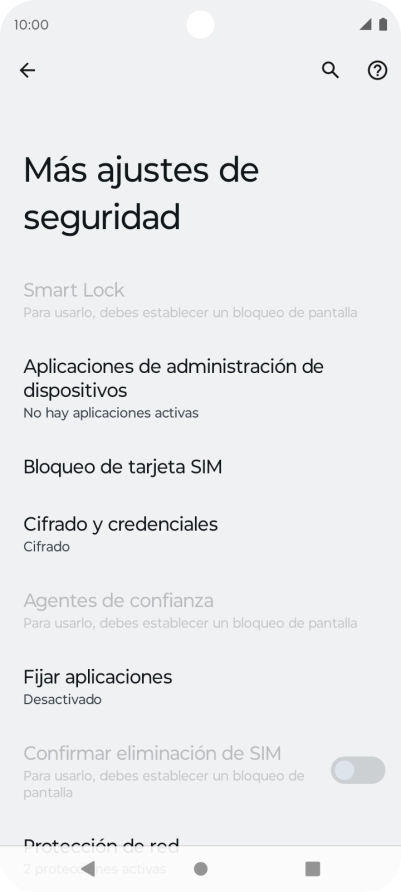 Pulsa Bloqueo de tarjeta SIM.