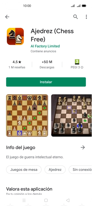 Pulsa Instalar y sigue las indicaciones de la pantalla para instalar la app.