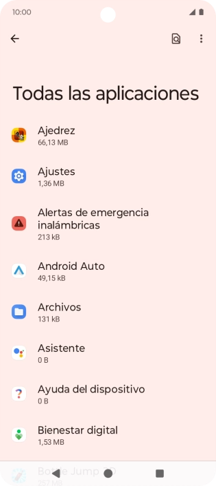 Pulsa la app deseada.