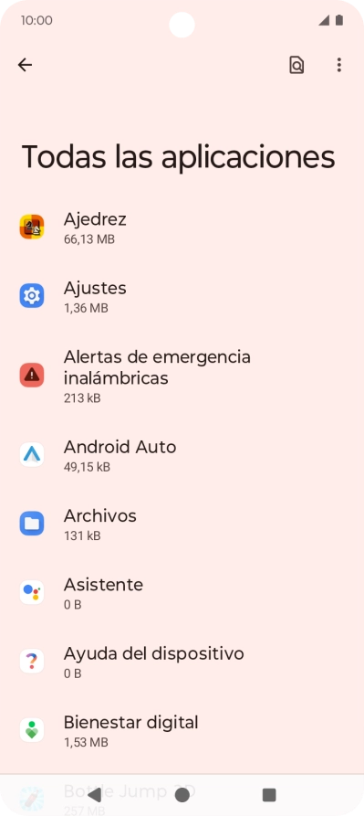 Pulsa la app deseada.