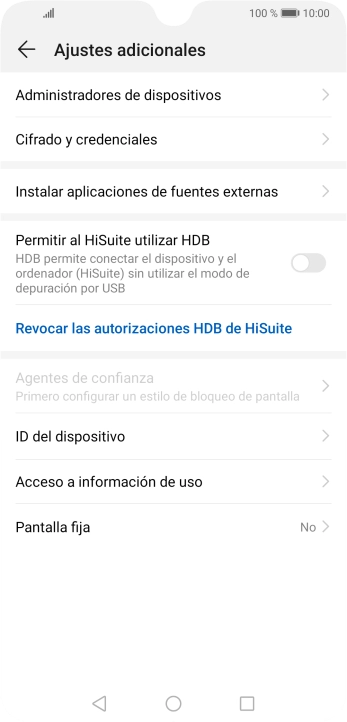 Pulsa Cifrado y credenciales.