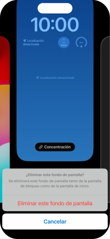 Pulsa Eliminar este fondo de pantalla.