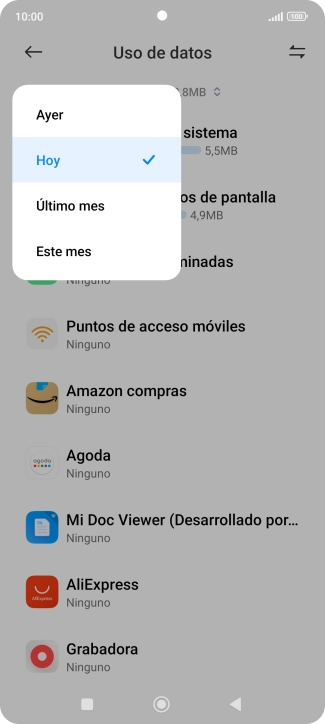 Pulsa el ajuste deseado.
