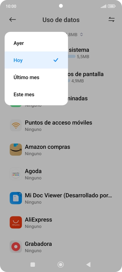 Pulsa el ajuste deseado.