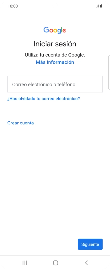 Si no tienes una cuenta de Google, pulsa Crear cuenta y sigue las indicaciones de la pantalla para ver cómo crear una cuenta nueva.