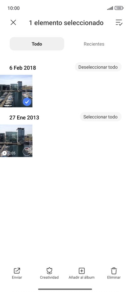 Pulsa el icono de seleccionar todo.