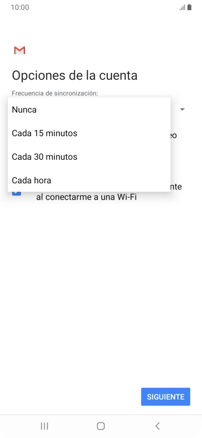 Pulsa el ajuste deseado.