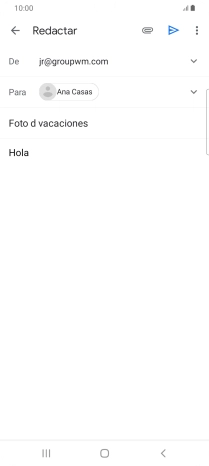 Pulsa el icono de anexos.