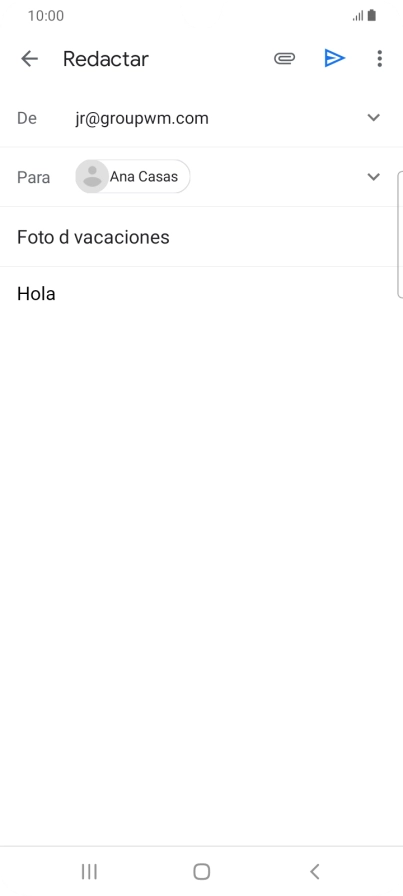 Pulsa el icono de anexos.
