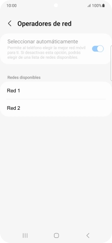 Pulsa la red deseada.