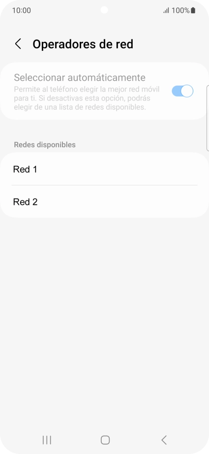 Pulsa la red deseada.
