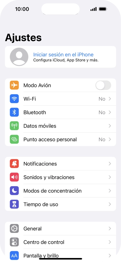 Pulsa Iniciar sesión en el iPhone.