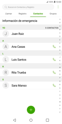 Pulsa el contacto deseado.