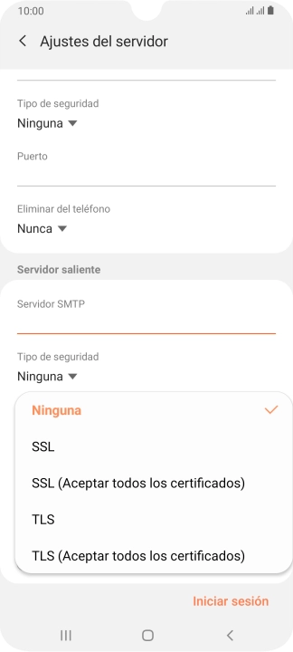 Pulsa Ninguna para desactivar la función.
