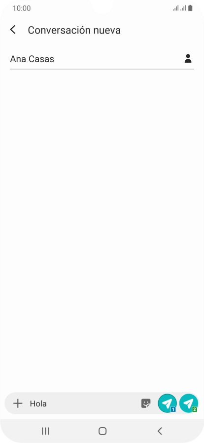 Pulsa el icono de envío junto a la tarjeta SIM deseada cuando termines de escribir el mensaje corto.