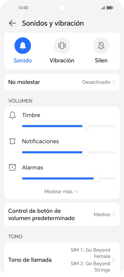 Pulsa Tono de llamada.