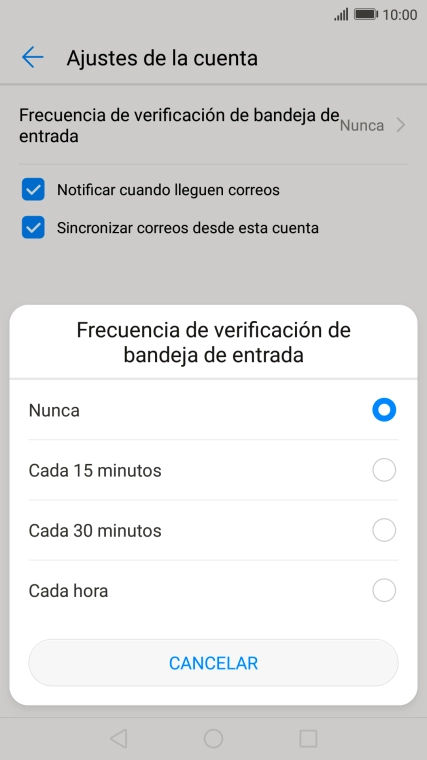 Pulsa el ajuste deseado.