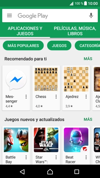 Desliza el dedo hacia la derecha desde la parte izquierda de la pantalla.