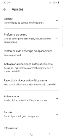 Pulsa Actualizar aplicaciones automáticamente.