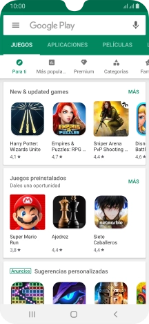 Desliza el dedo hacia la derecha desde la parte izquierda de la pantalla.