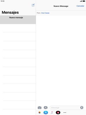 Pulsa en el campo de escritura y escribe el texto deseado.