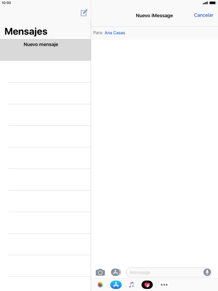 Pulsa en el campo de escritura y escribe el texto deseado.