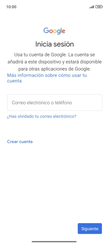 Si no tienes una cuenta de Google, pulsa Crear cuenta y sigue las indicaciones de la pantalla para ver cómo crear una cuenta nueva.