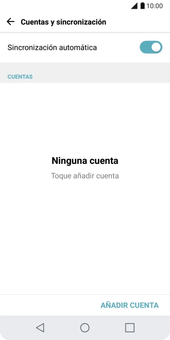 Pulsa AÑADIR CUENTA.