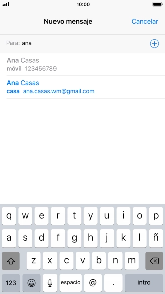 Pulsa el contacto deseado.