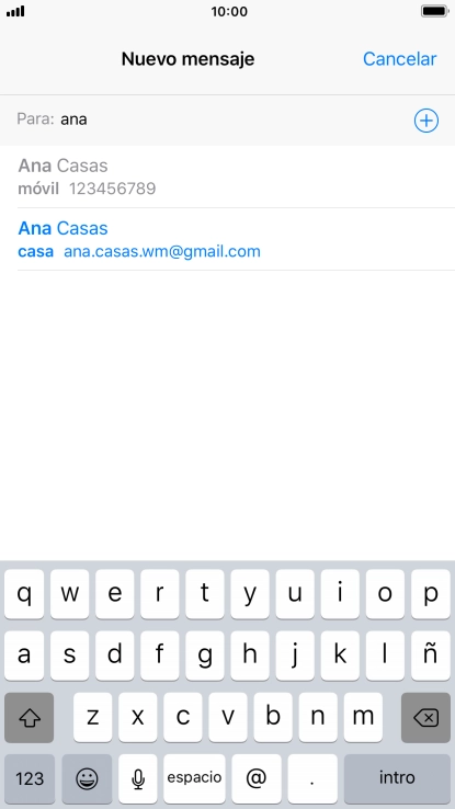 Pulsa el contacto deseado.
