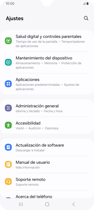 Pulsa Actualización de software.