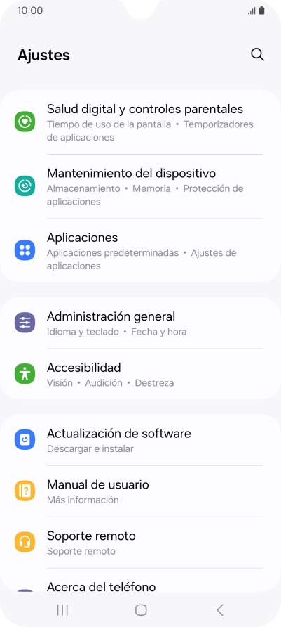 Pulsa Actualización de software.